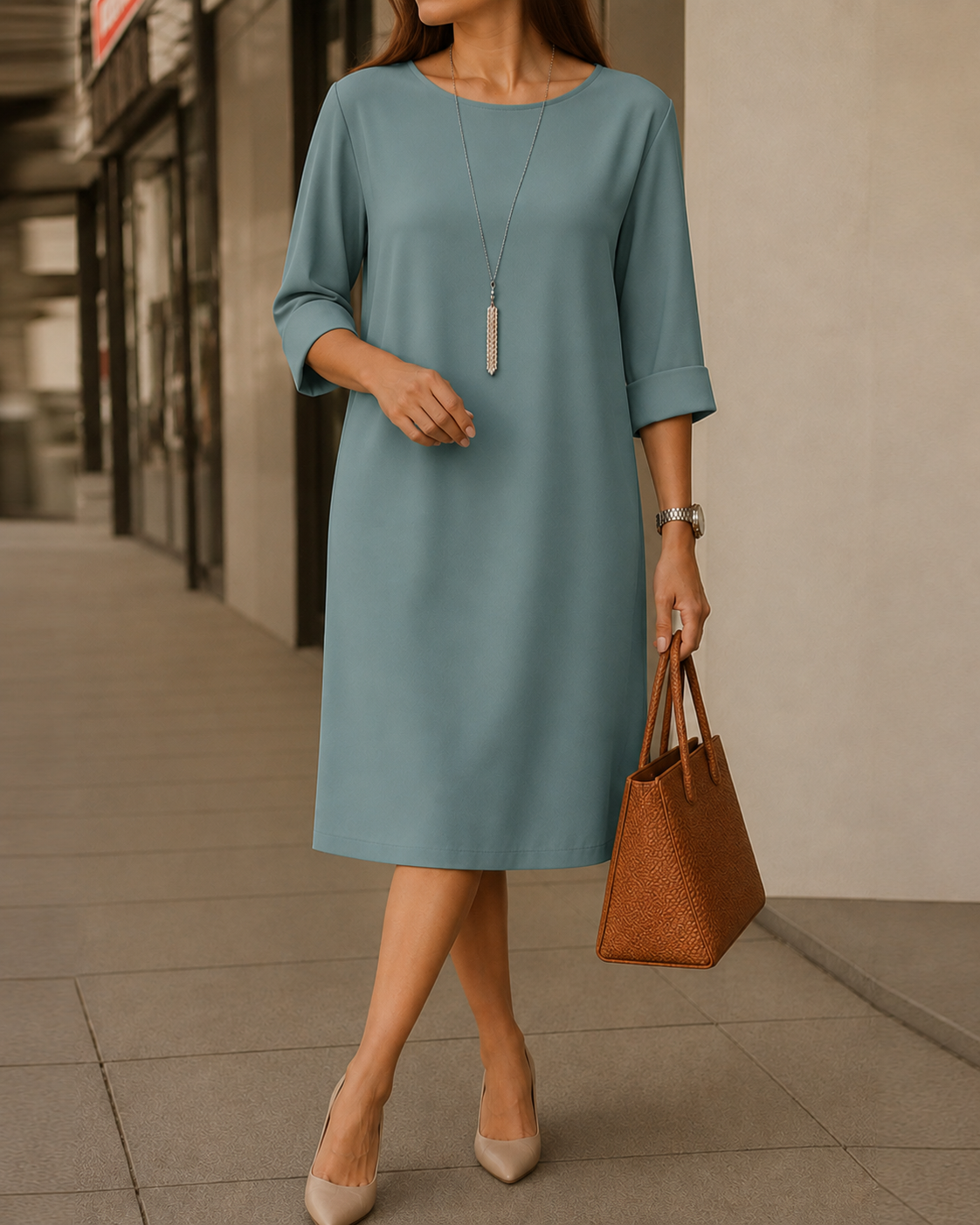 ANA | Vestido midi com efeito barriga plana