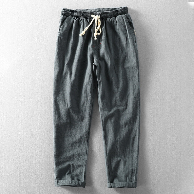 GASPAR | Calças de homem de estilo japonês com cintura elástica