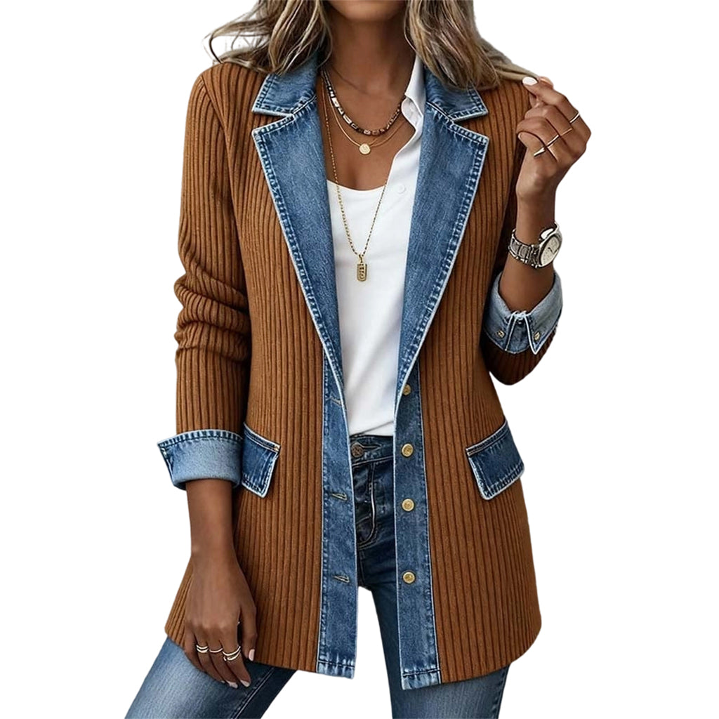 SOFIA | Cardigan com detalhes em ganga