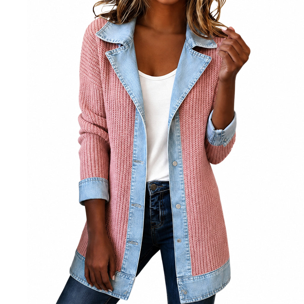 SOFIA | Cardigan com detalhes em ganga