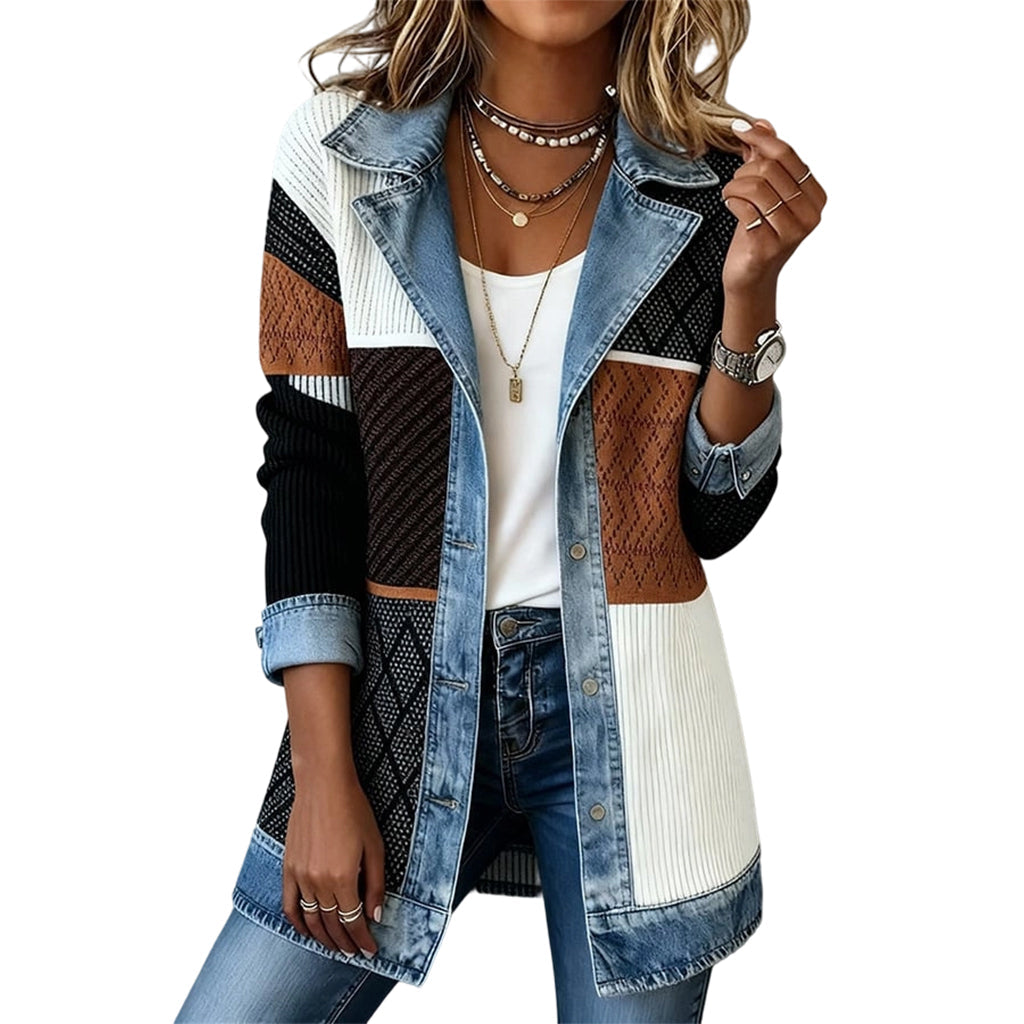 SOFIA | Cardigan com detalhes em ganga