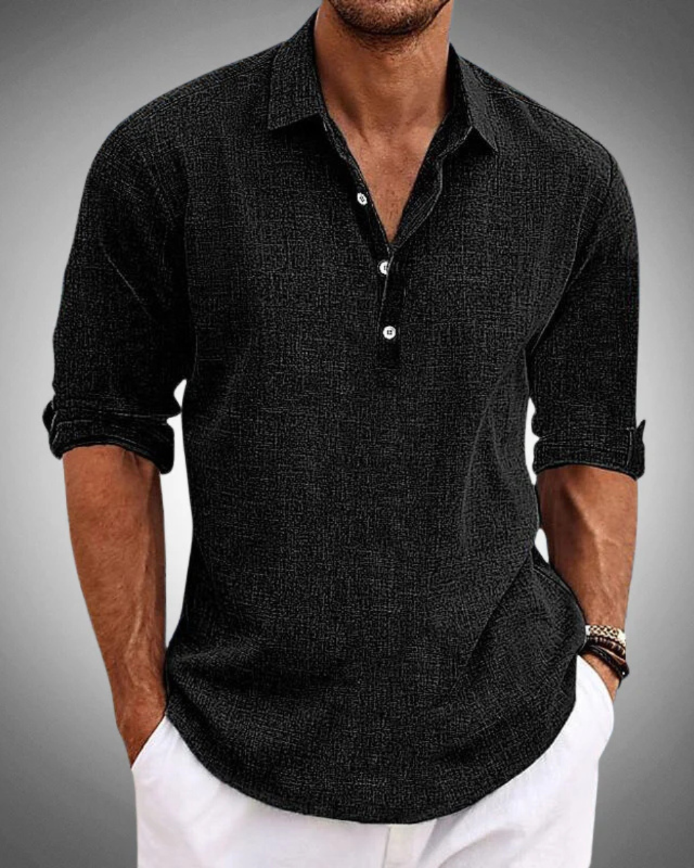 AFONSO | Camisa de manga curta com colarinho estruturado