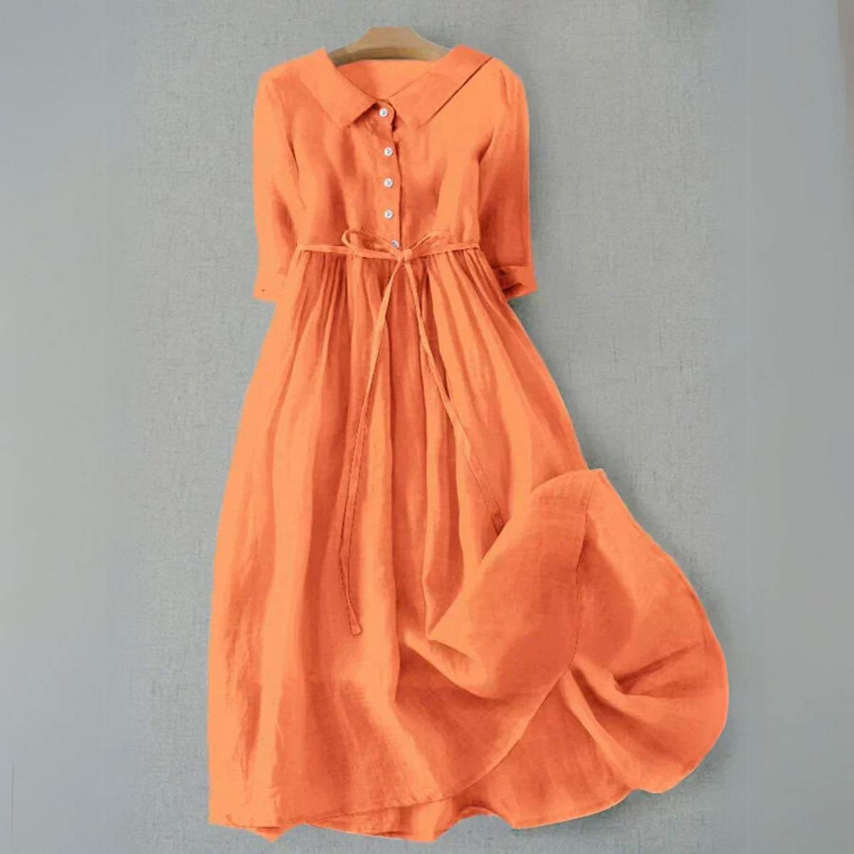 JOANA | Vestido com gola e fecho de botões