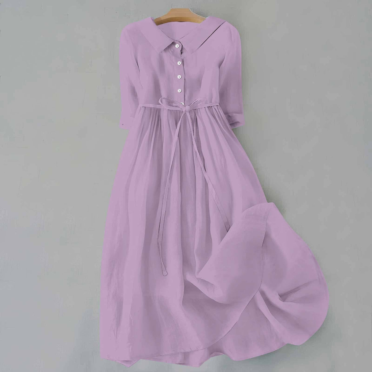 JOANA | Vestido com gola e fecho de botões