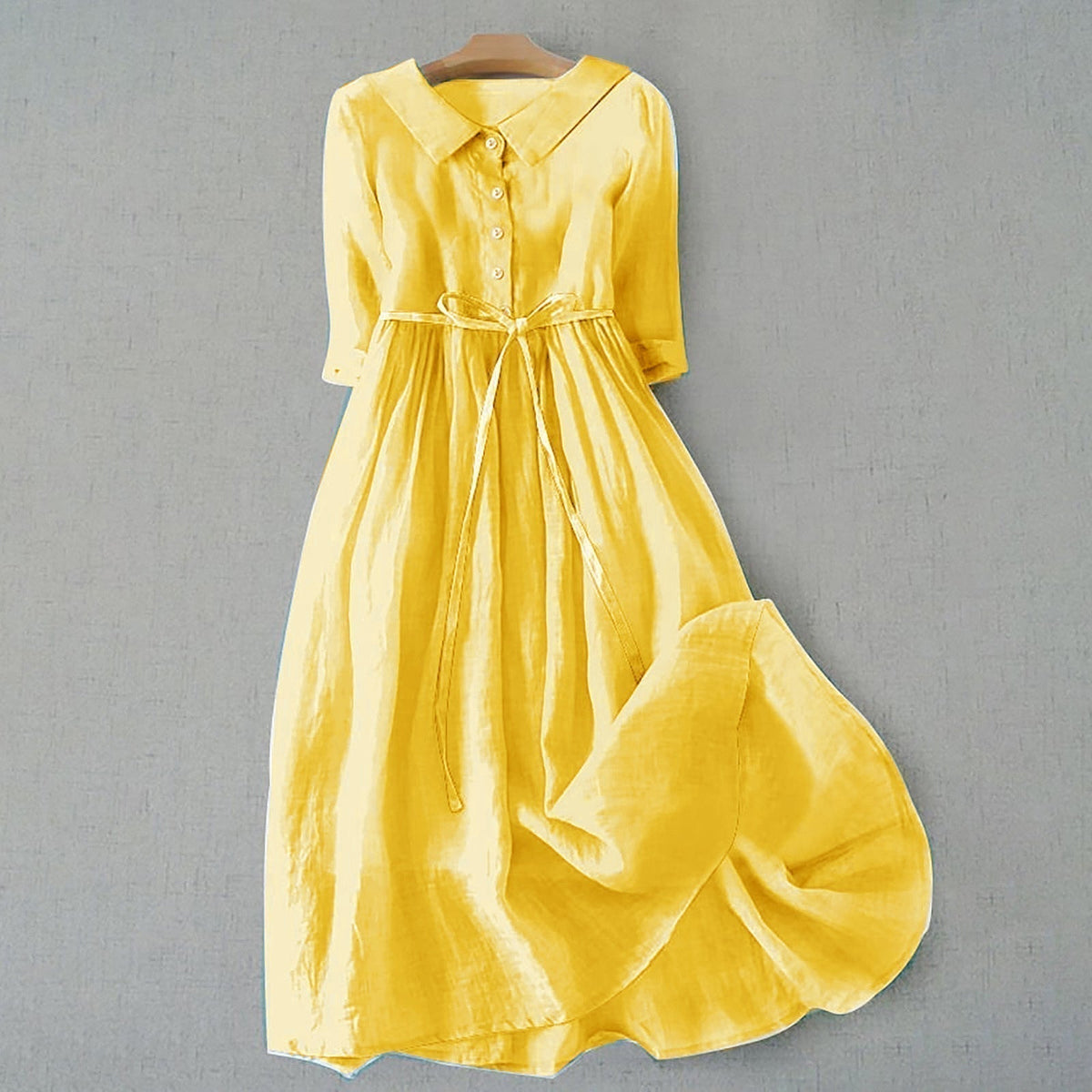 ALICE | Vestido com colarinho e laço na cintura