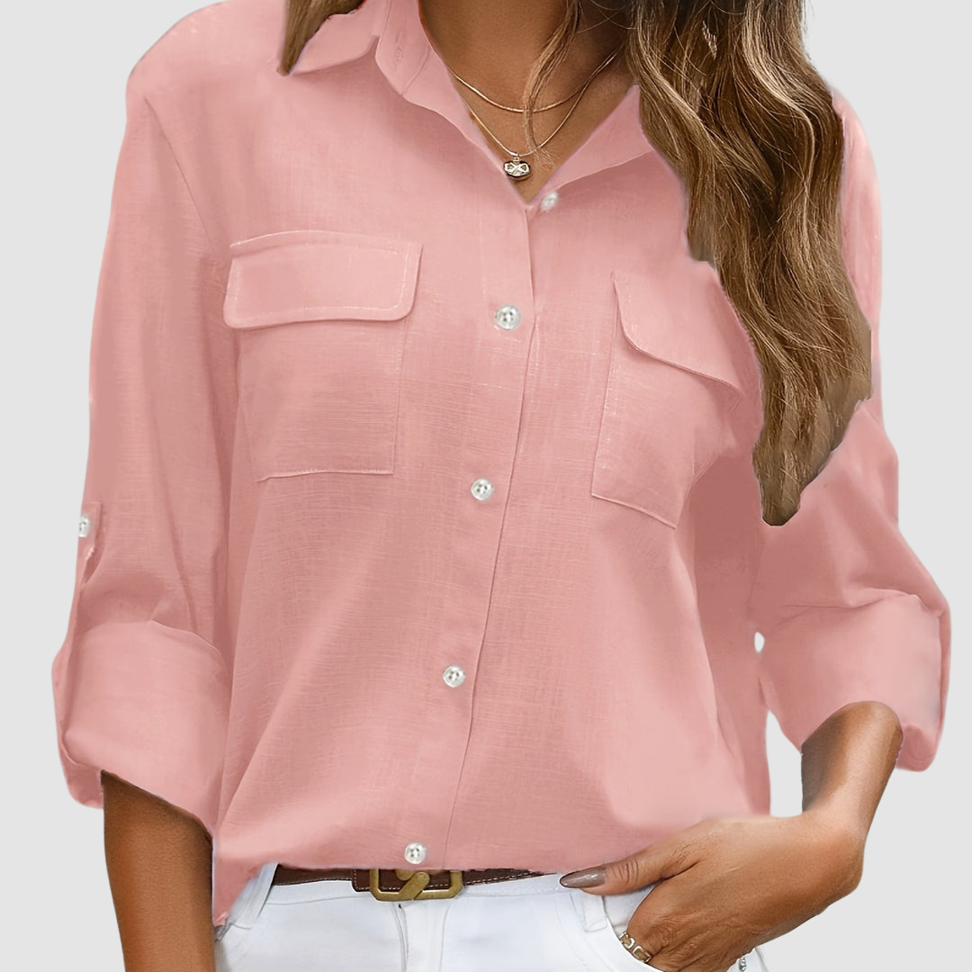 CELEST | Blusa com bolsos duplos