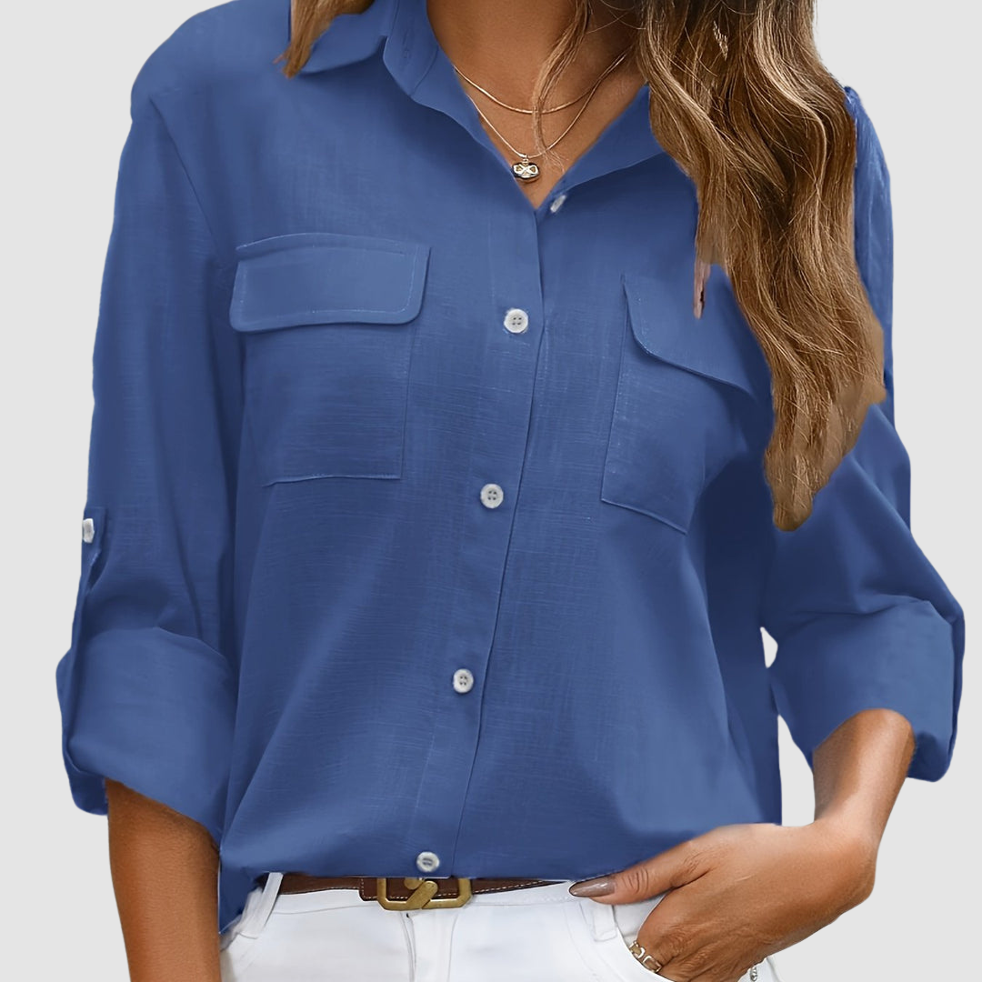 CELEST | Blusa com bolsos duplos