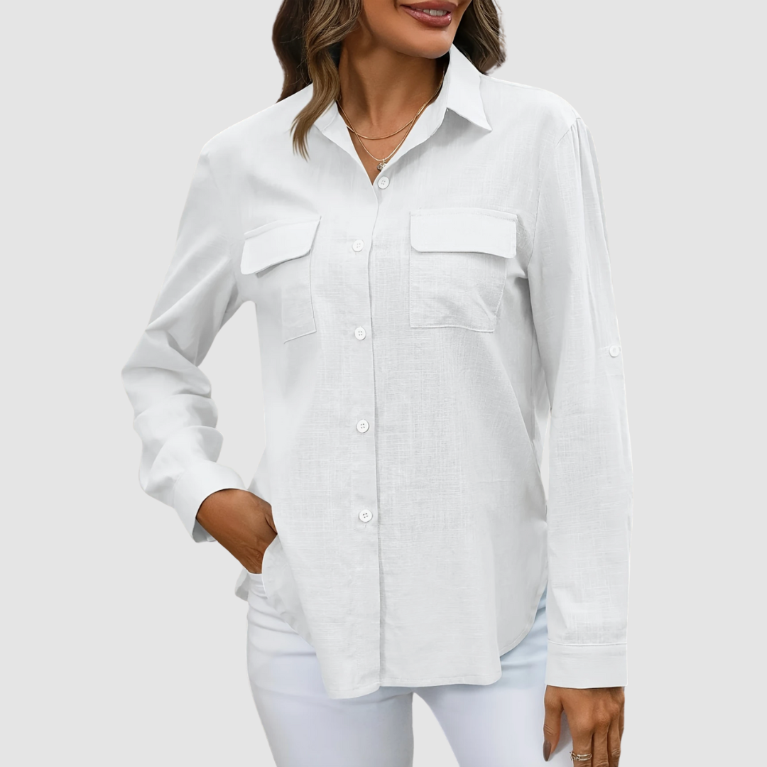 CELEST | Blusa com bolsos duplos