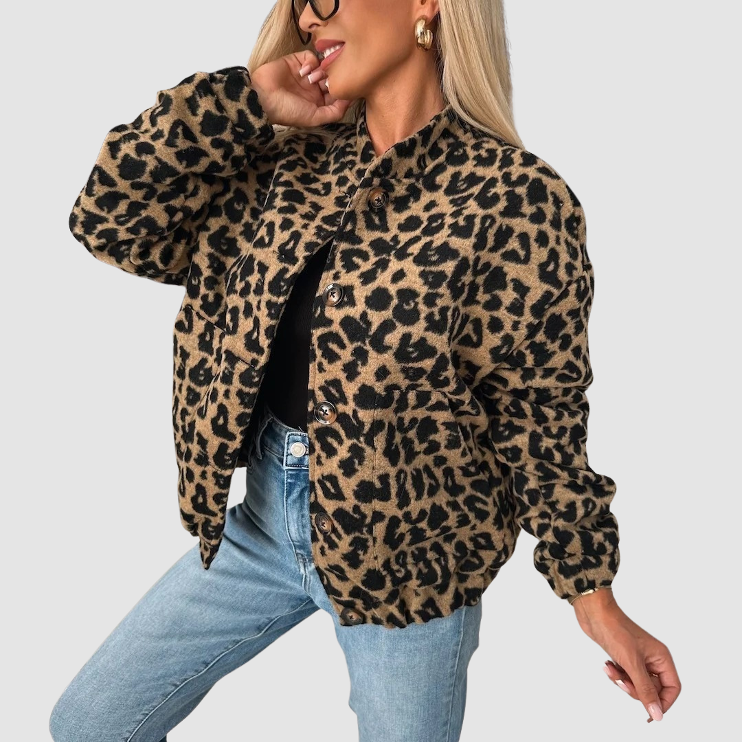 LUNA | Casaco com estampado leopardo