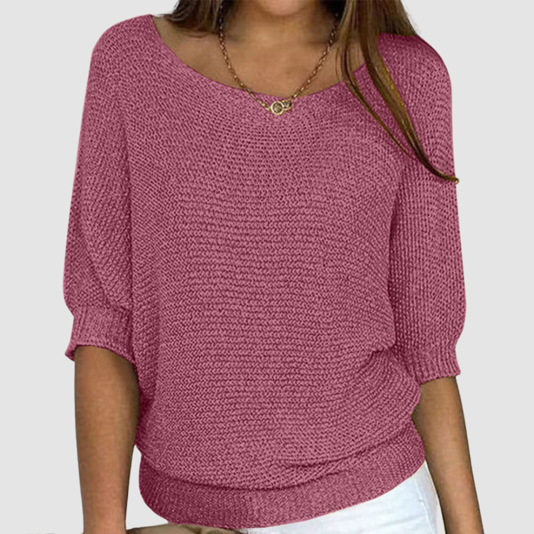 CAMILA | Camisola de malha com decote amplo