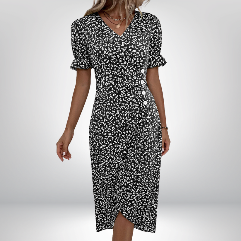 ANA | Vestido envelope com estampado floral