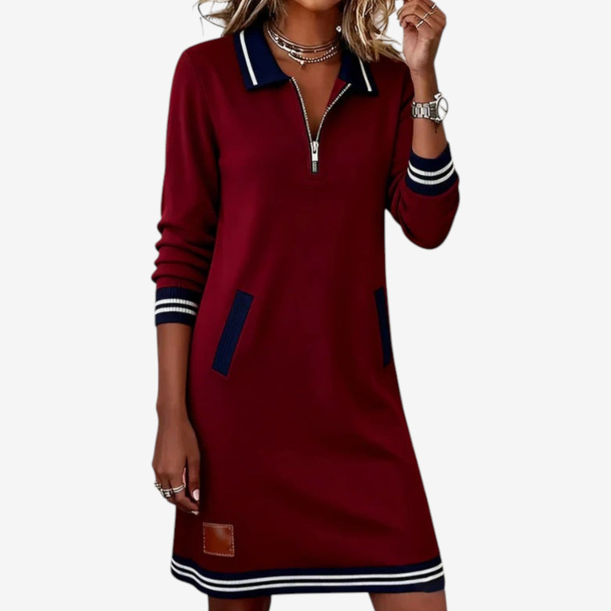 BEATRIZ | Vestido casual com decote em fecho