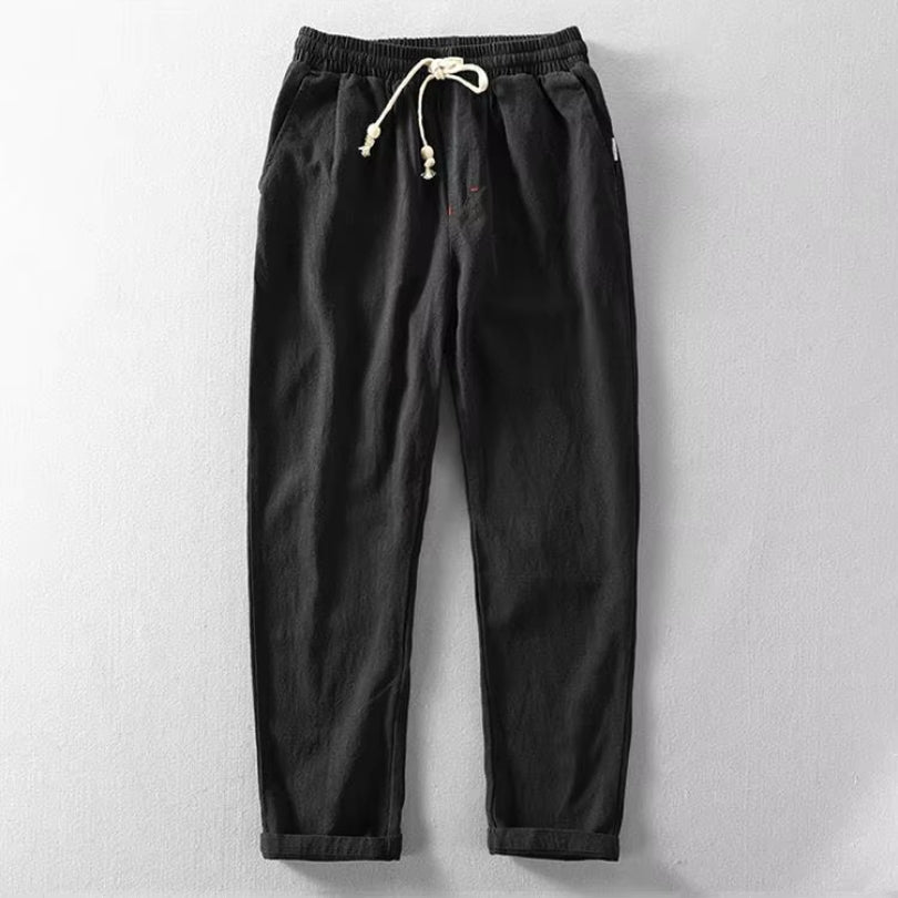 GASPAR | Calças de homem de estilo japonês com cintura elástica