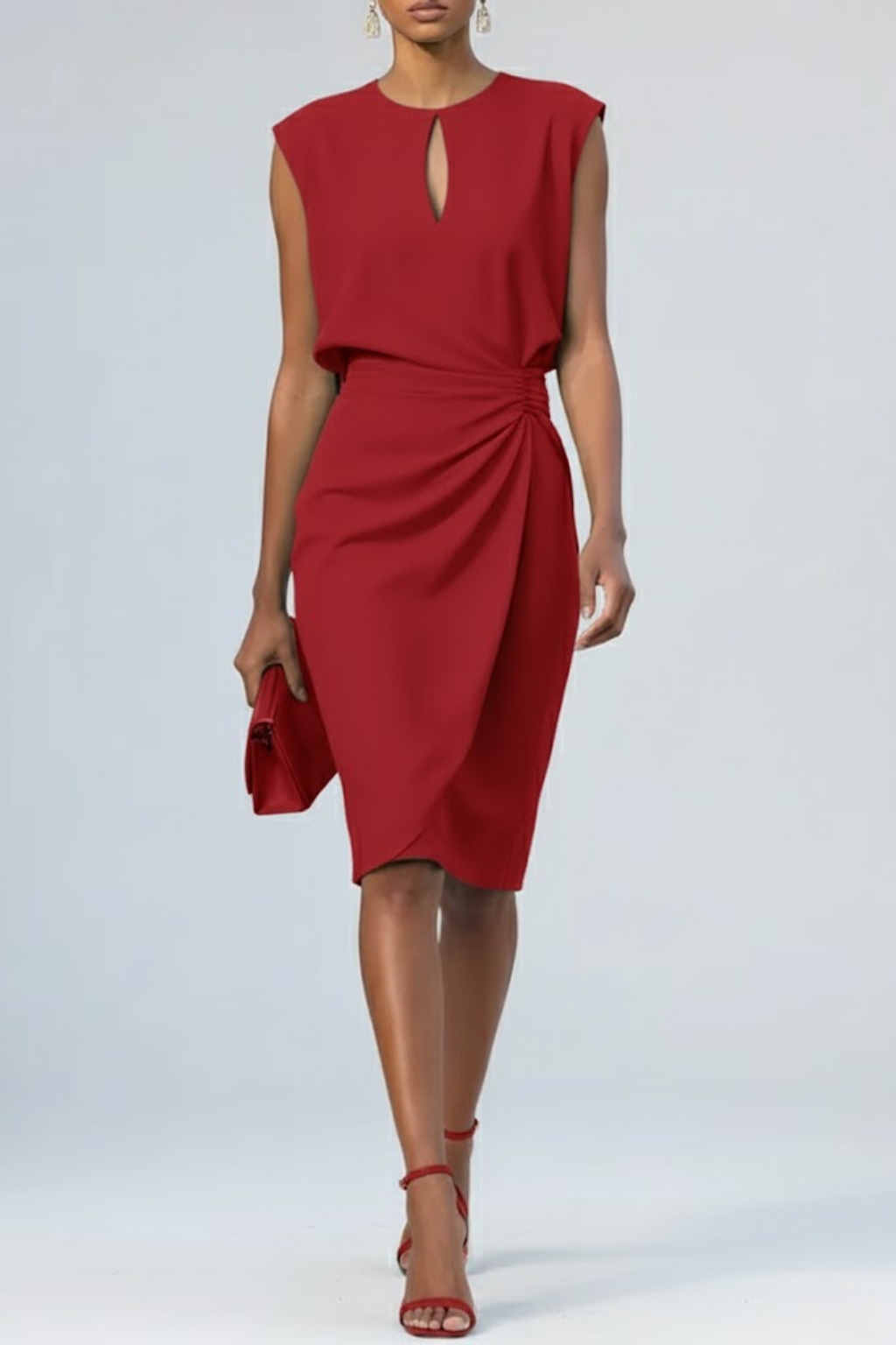 MATILDE | Vestido midi com franzido na cintura