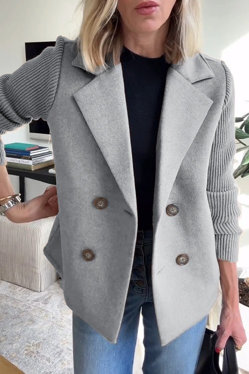 CLARA | Blazer de malha com fecho duplo