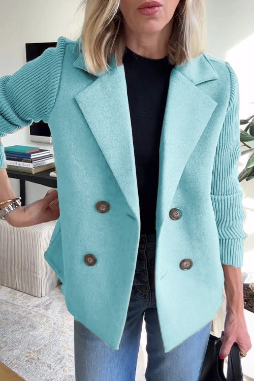 CLARA | Blazer de malha com fecho duplo