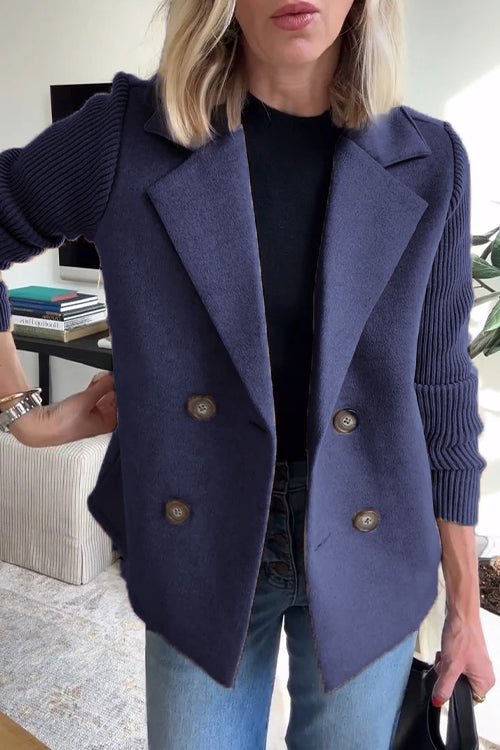 CLARA | Blazer de malha com fecho duplo