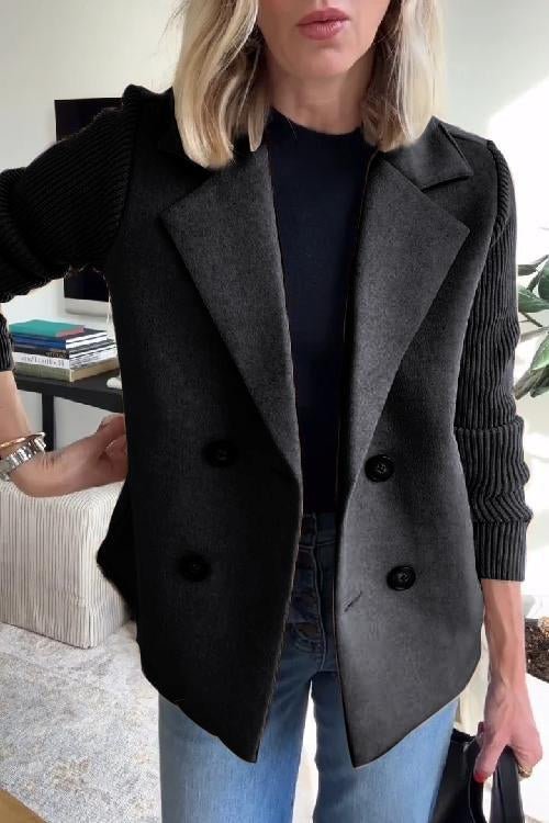 CLARA | Blazer de malha com fecho duplo