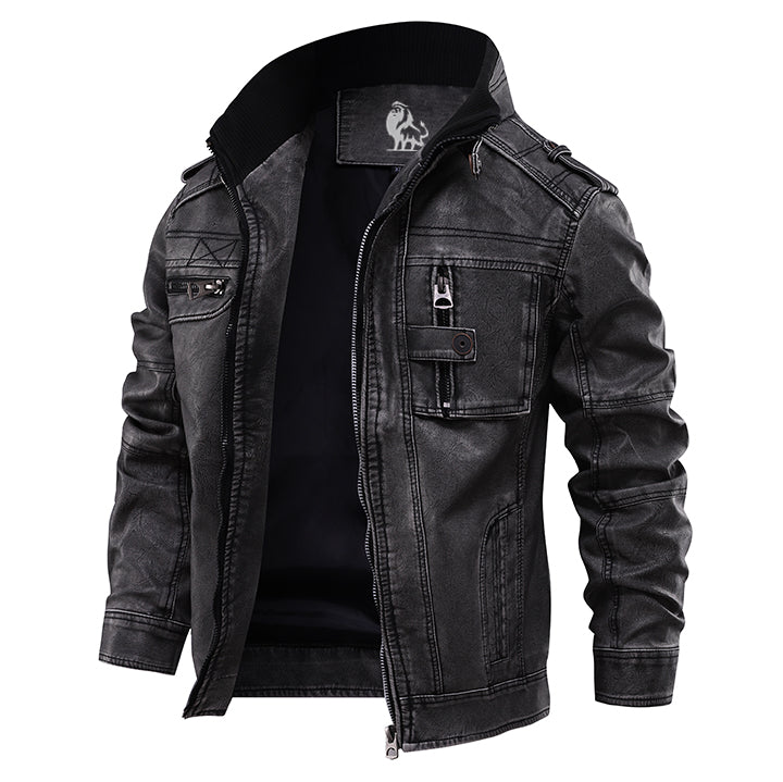 RODRIGO | Casaco de homem estilo biker com acabamento resistente
