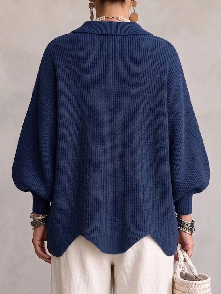 MATILDE | Casaco oversized de mulher com colarinho e botões dourados