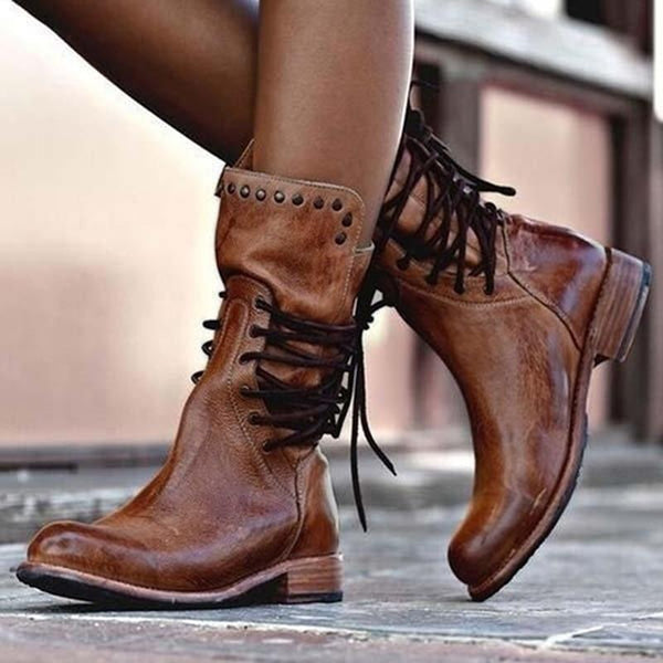 INÊS | Botas de atacadores com estilo retro