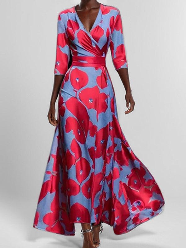 FRANCISCA | Vestido maxi com manga a meia altura