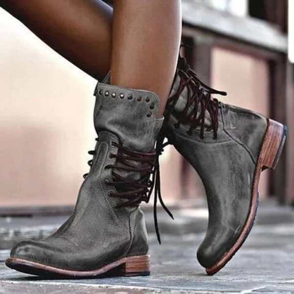INÊS | Botas de atacadores com estilo retro