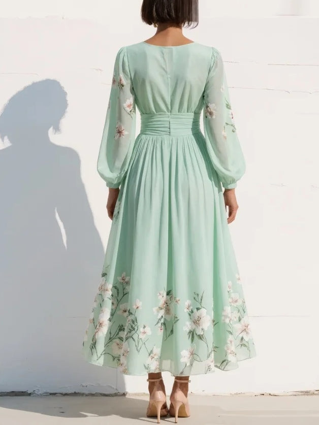 JOANA | Vestido floral com decote em V