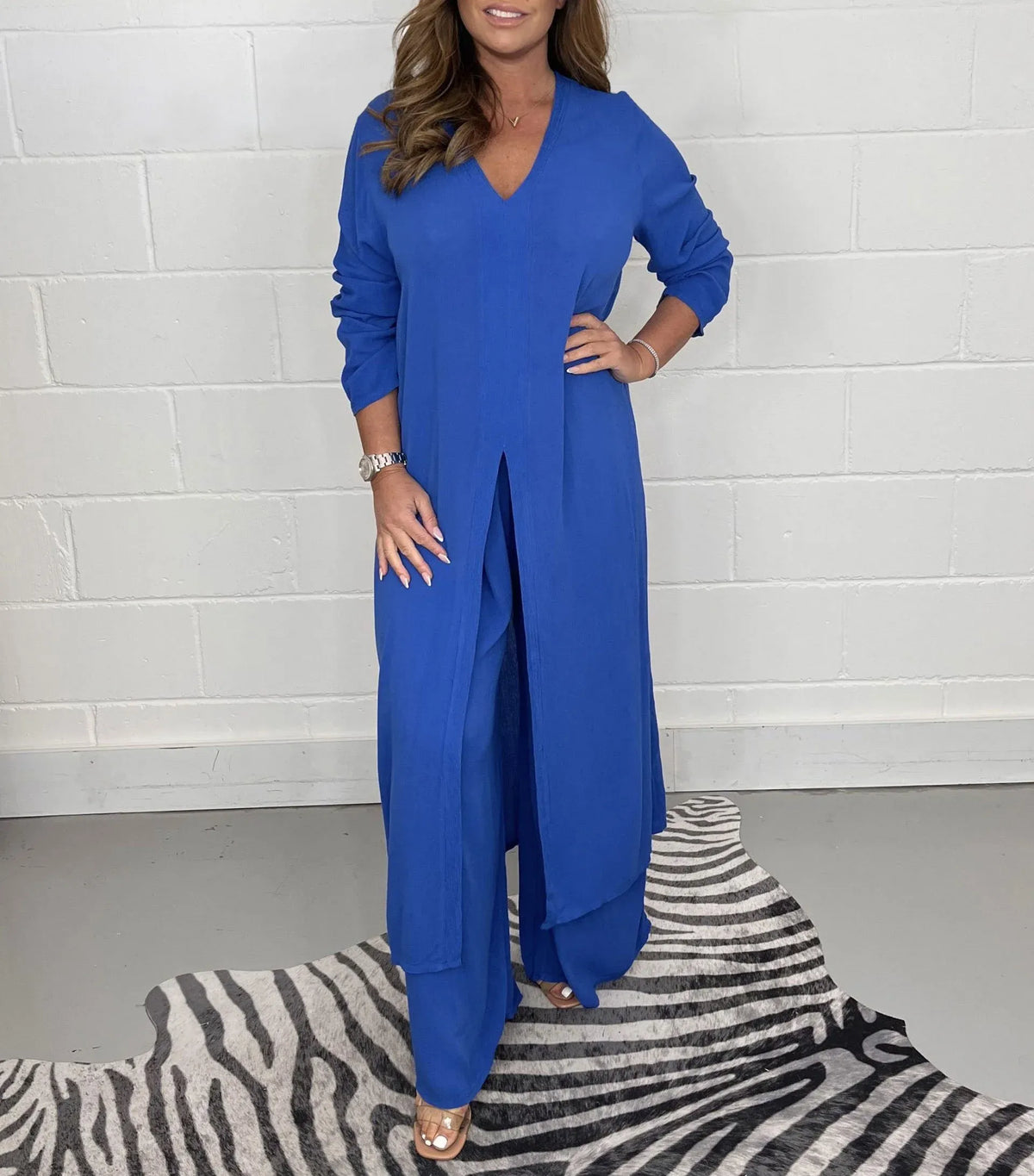 FILIPA | Conjunto com blusa e calças de perna larga