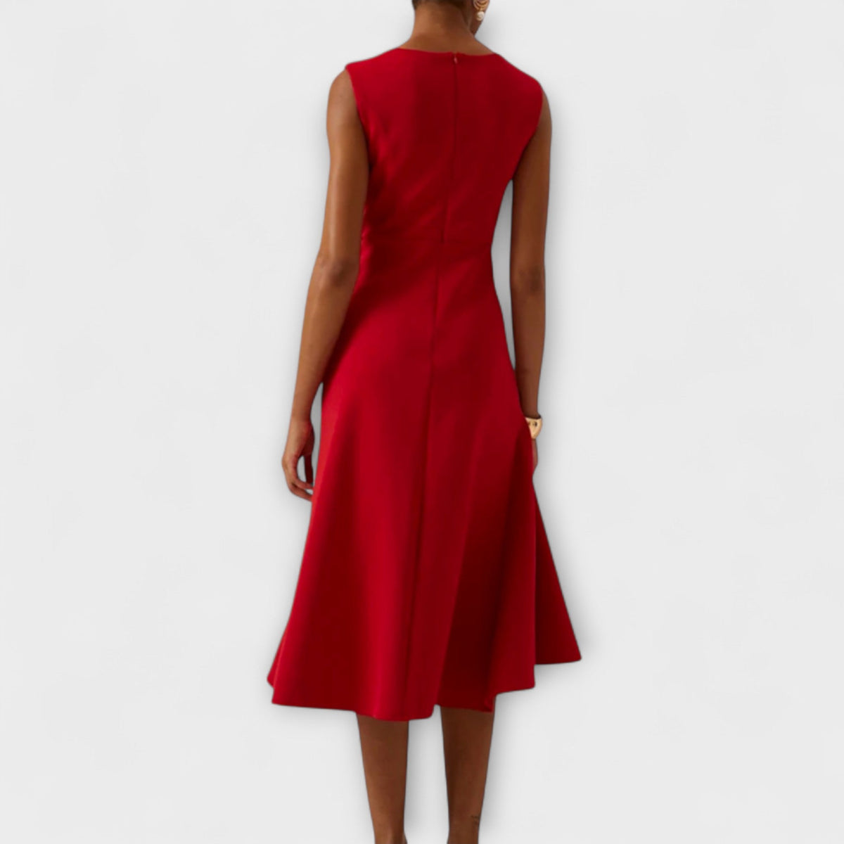 MARGARIDA | Vestido midi com detalhe assimétrico