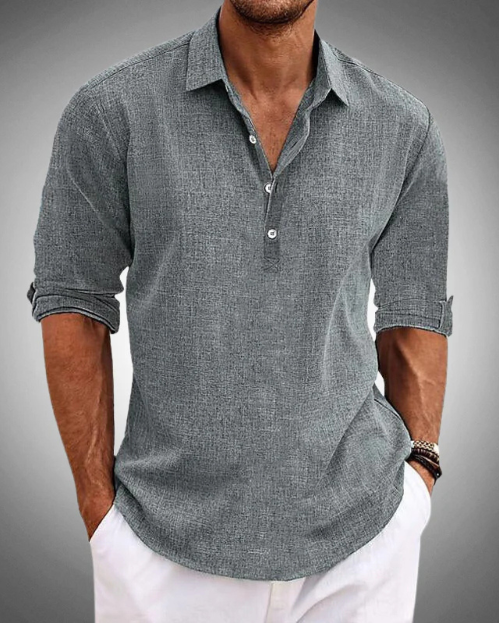 AFONSO | Camisa de manga curta com colarinho estruturado