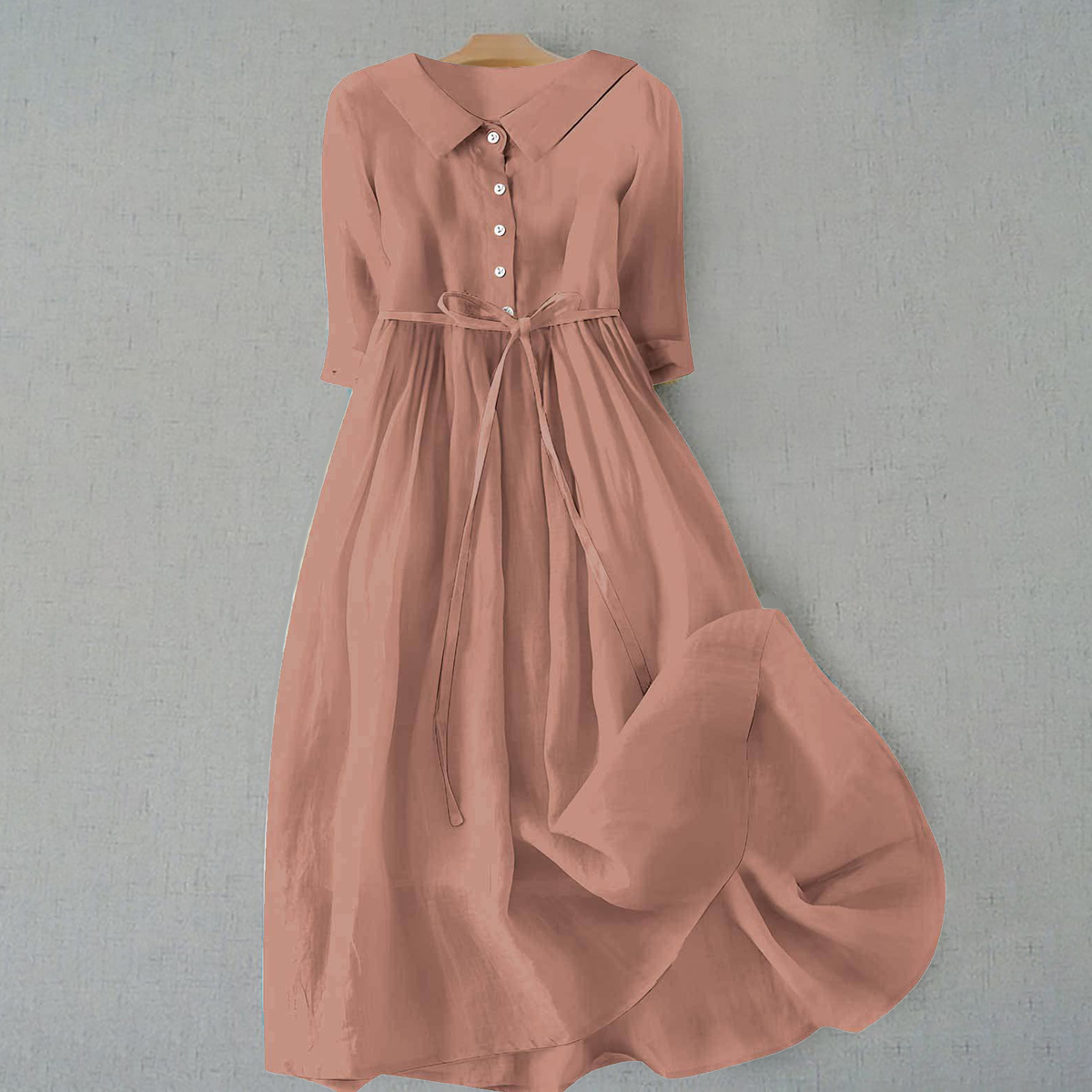 JOANA | Vestido com gola e fecho de botões