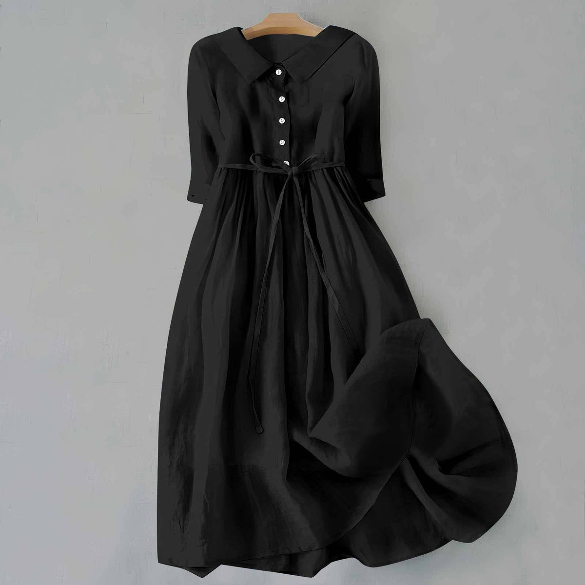 JOANA | Vestido com gola e fecho de botões