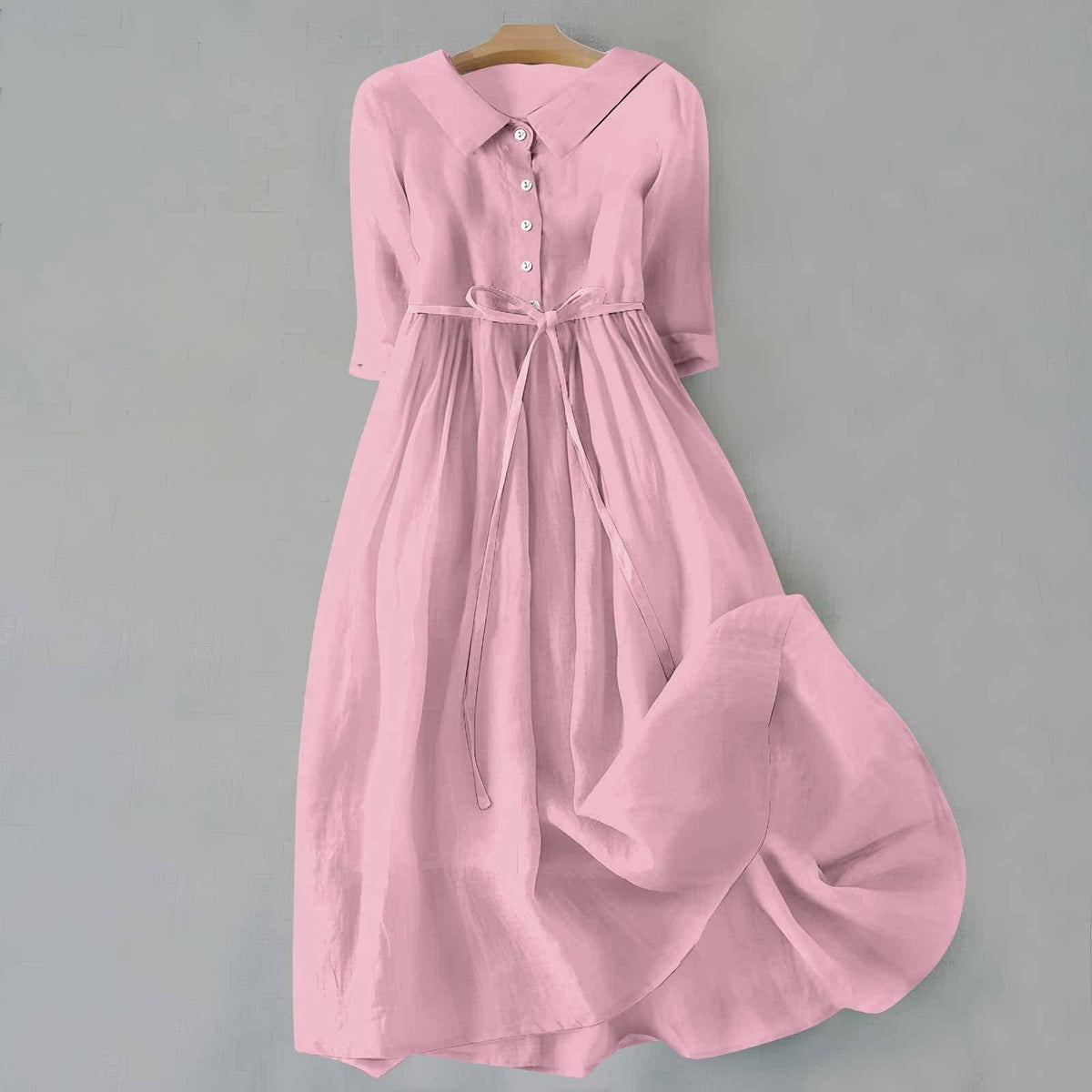 JOANA | Vestido com gola e fecho de botões