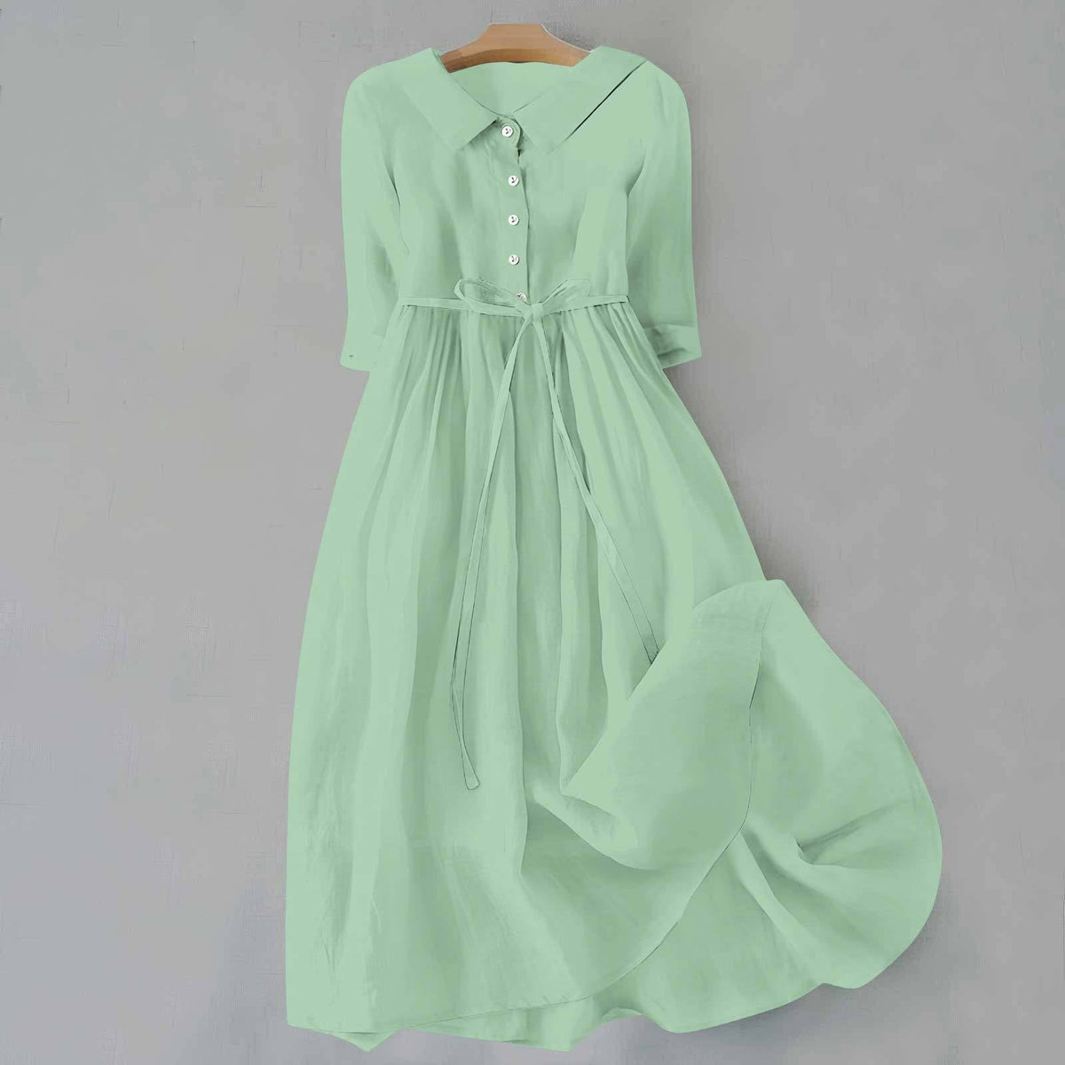 JOANA | Vestido com gola e fecho de botões