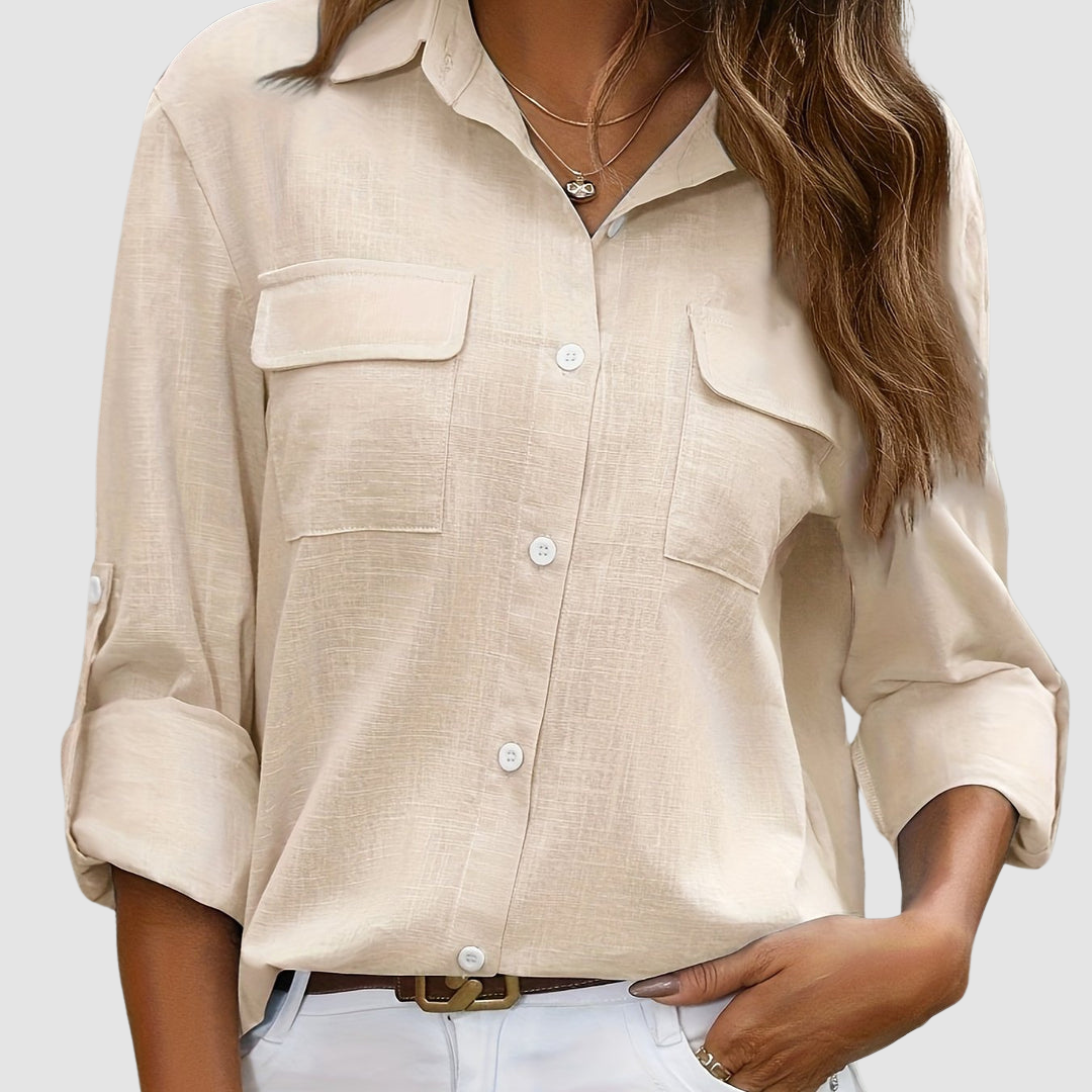 CELEST | Blusa com bolsos duplos