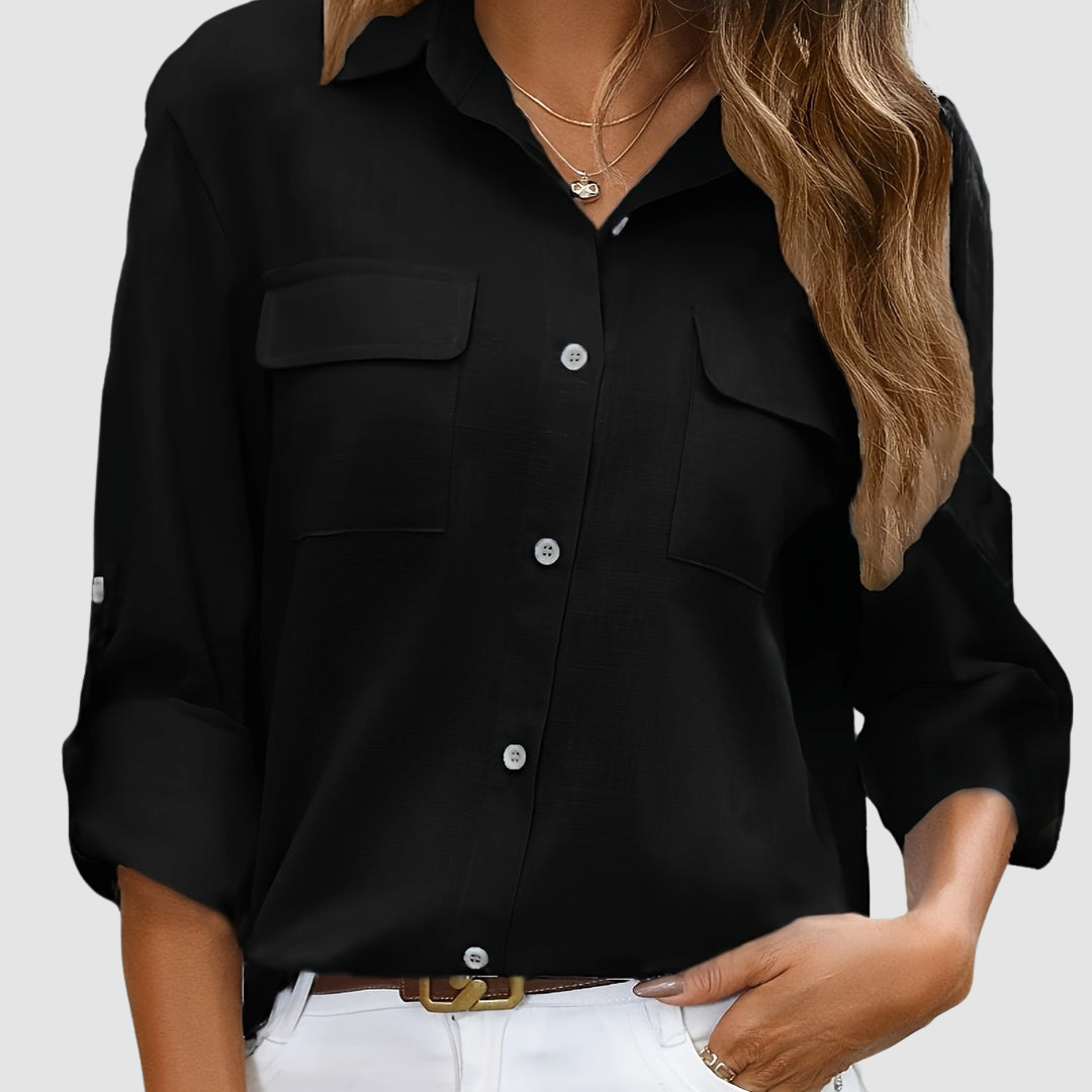 CELEST | Blusa com bolsos duplos