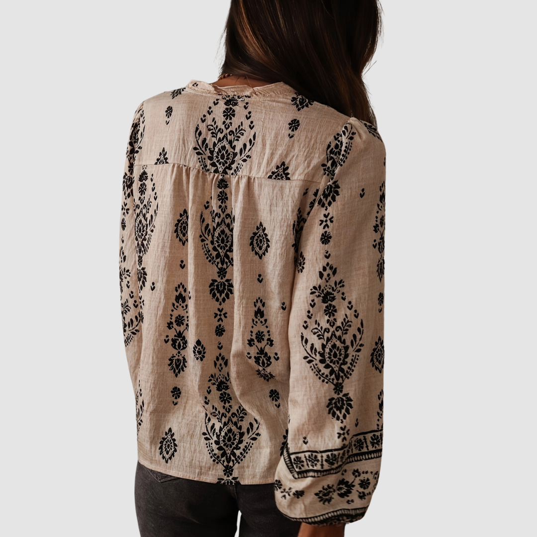 CAROLINA | Blusa fluida com estampado discreto