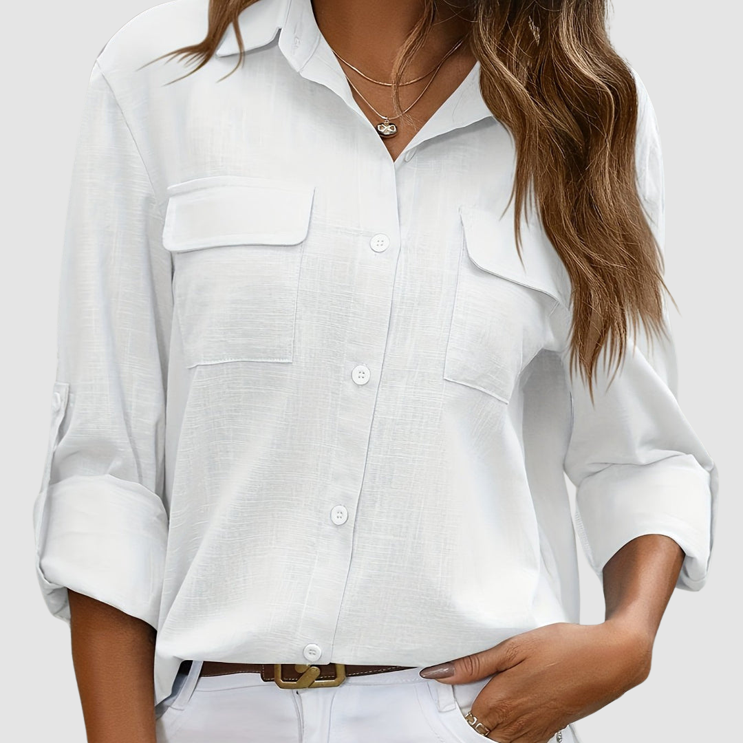 CELEST | Blusa com bolsos duplos