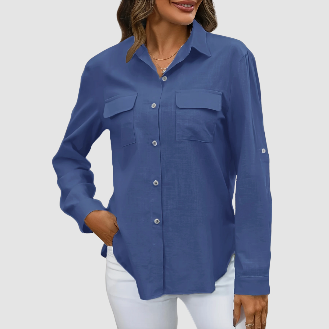CELEST | Blusa com bolsos duplos