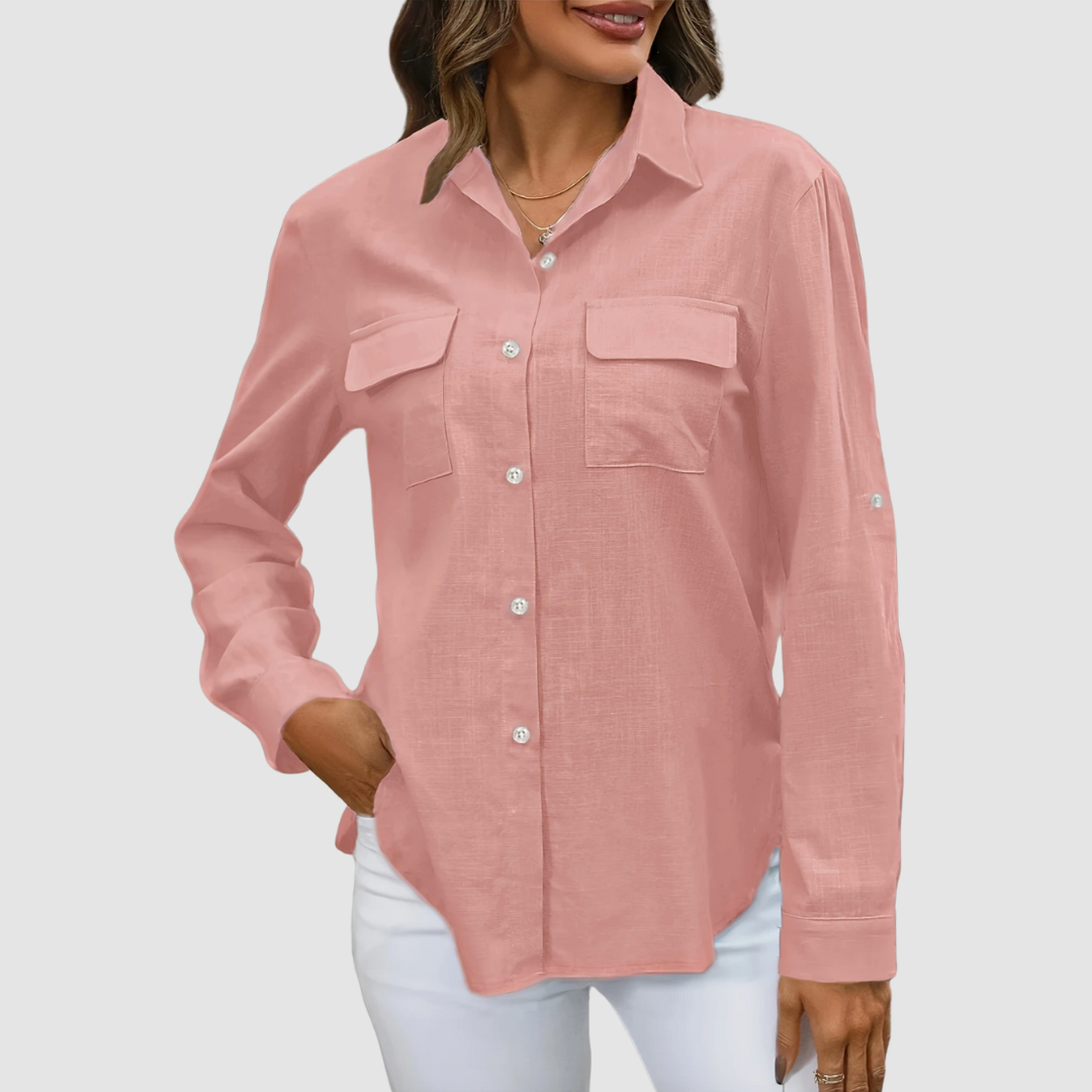 CELEST | Blusa com bolsos duplos