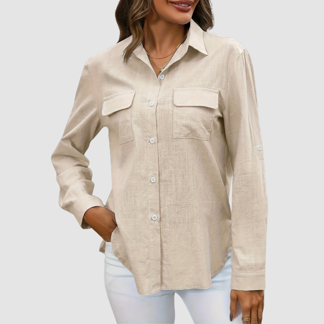 CELEST | Blusa com bolsos duplos