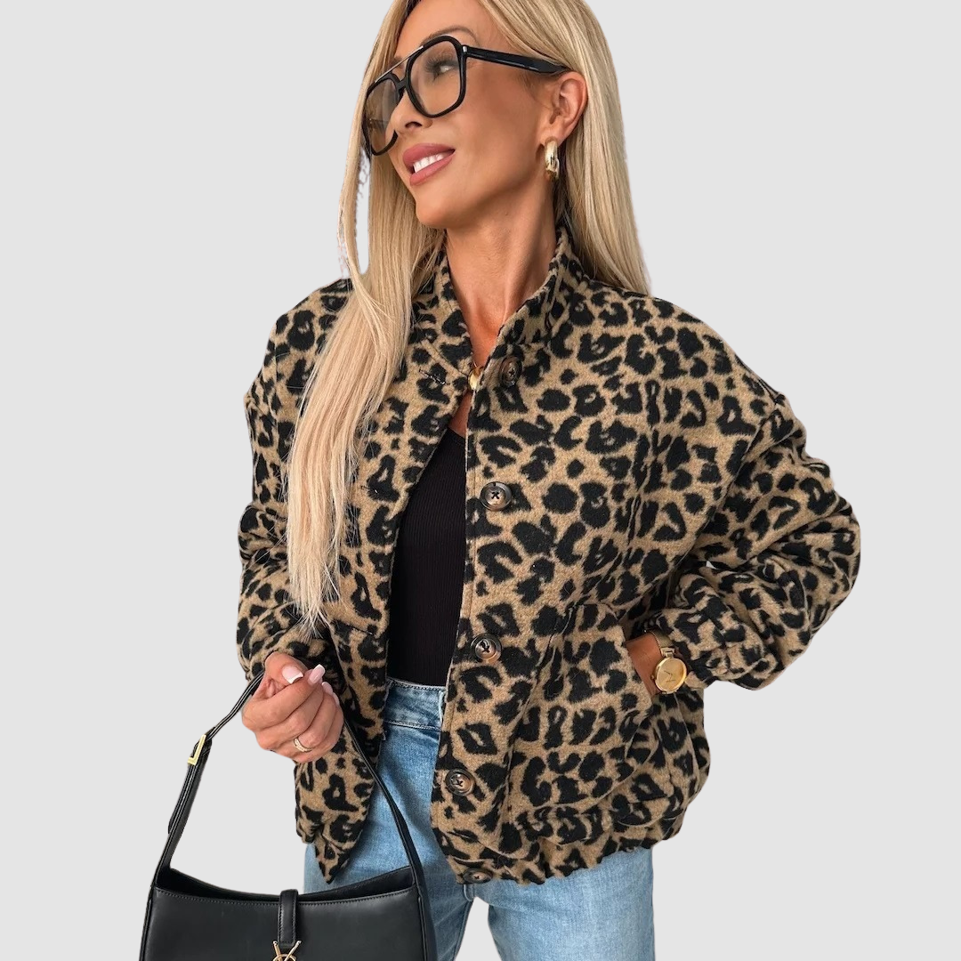 LUNA | Casaco com estampado leopardo