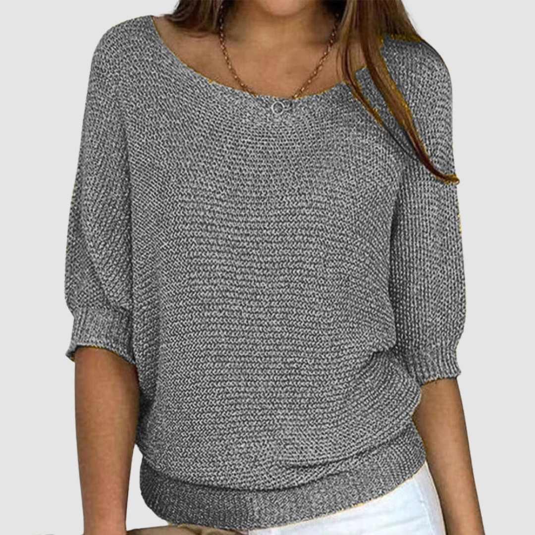 CAMILA | Camisola de malha com decote amplo