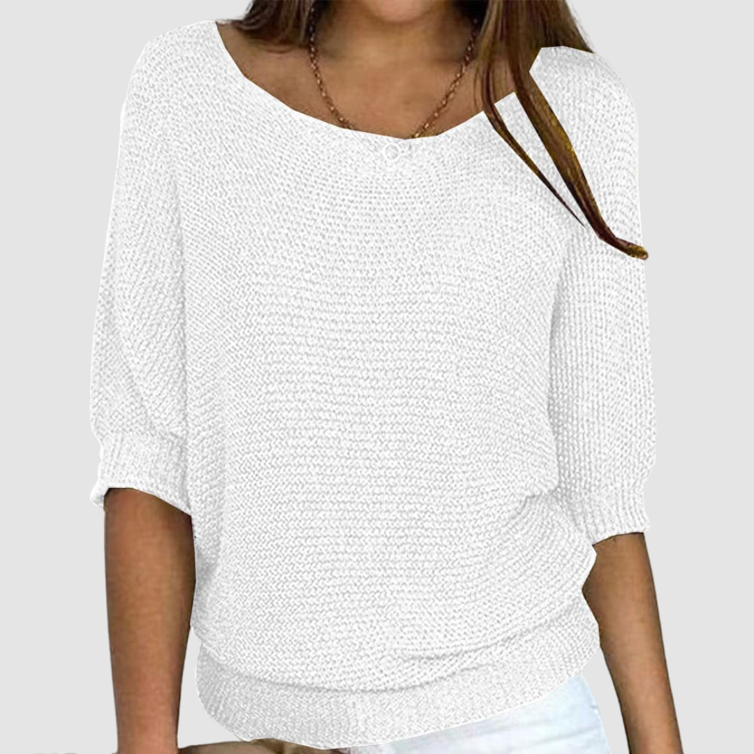 CAMILA | Camisola de malha com decote amplo