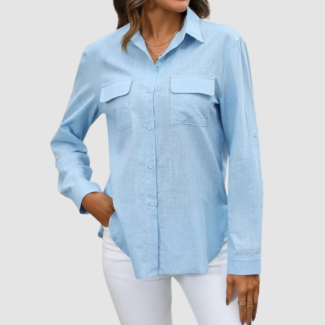 CELEST | Blusa com bolsos duplos