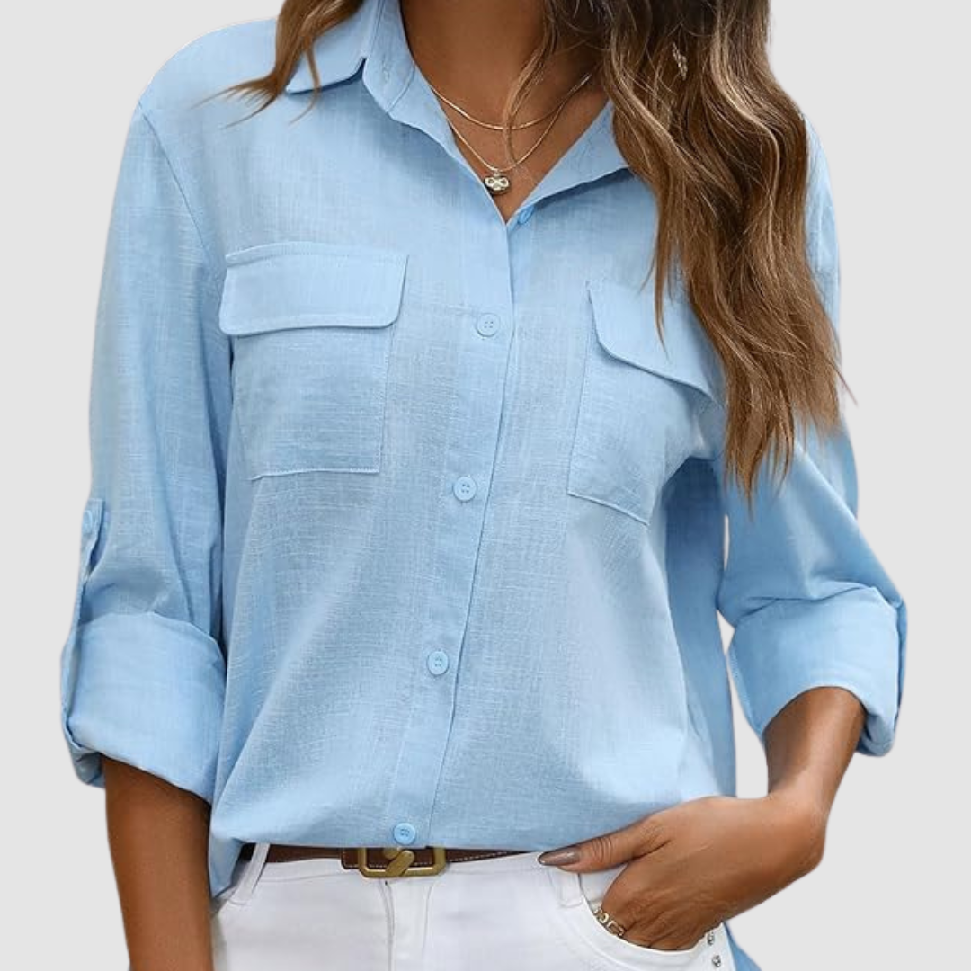 CELEST | Blusa com bolsos duplos