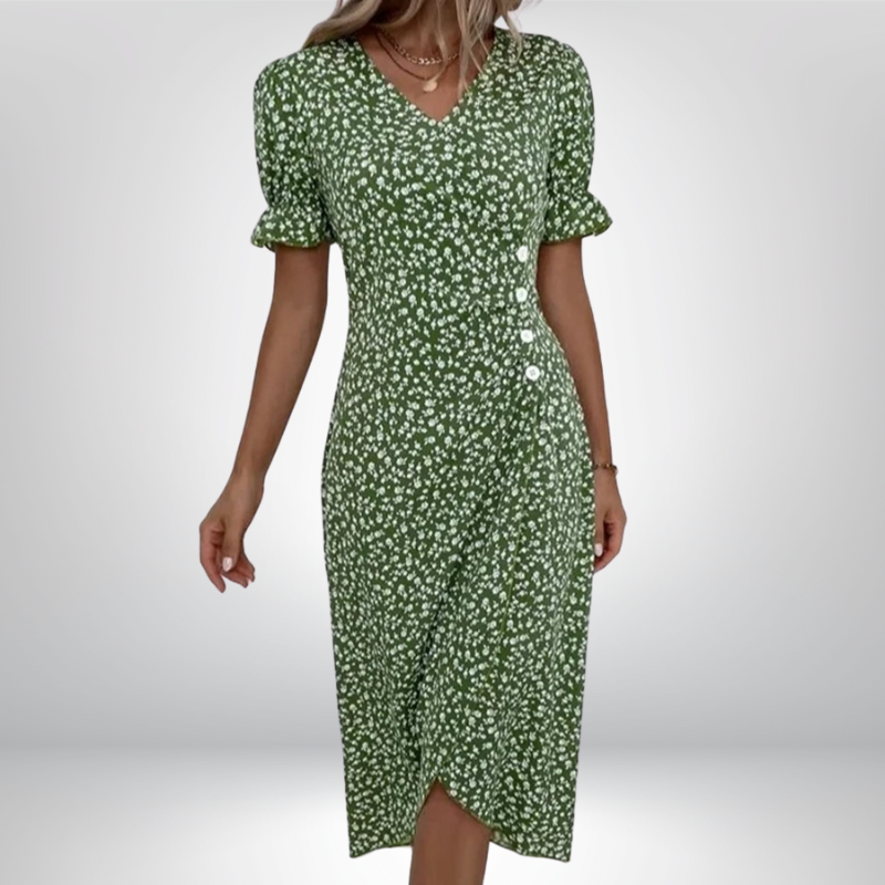 ANA | Vestido envelope com estampado floral