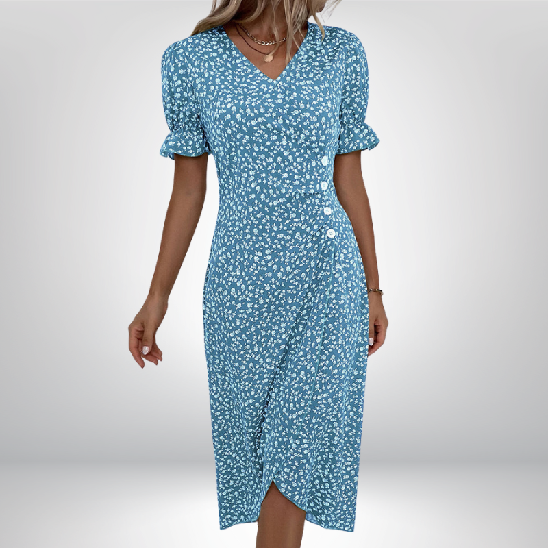 ANA | Vestido envelope com estampado floral