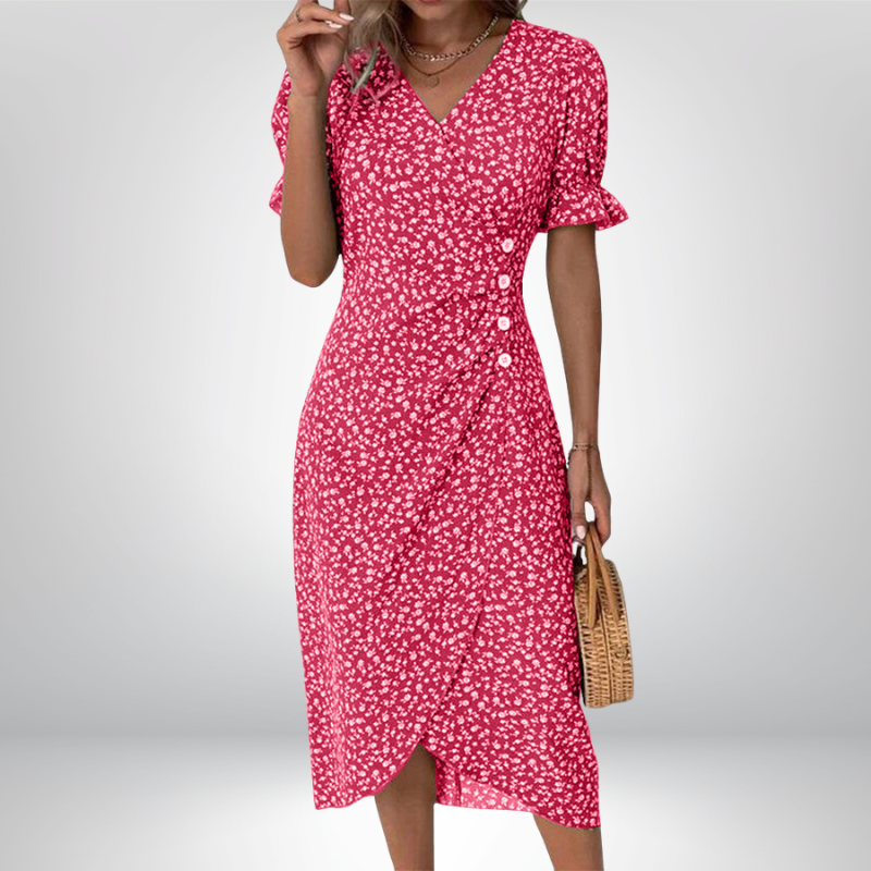 ANA | Vestido envelope com estampado floral